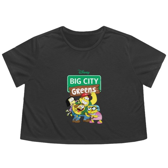 Discover Big City Greens Flowy Cropped Tees Big City Greens Family Flowy Cropped Tees Cricket Green Tilly Green Bill Green Flowy Cropped Tees