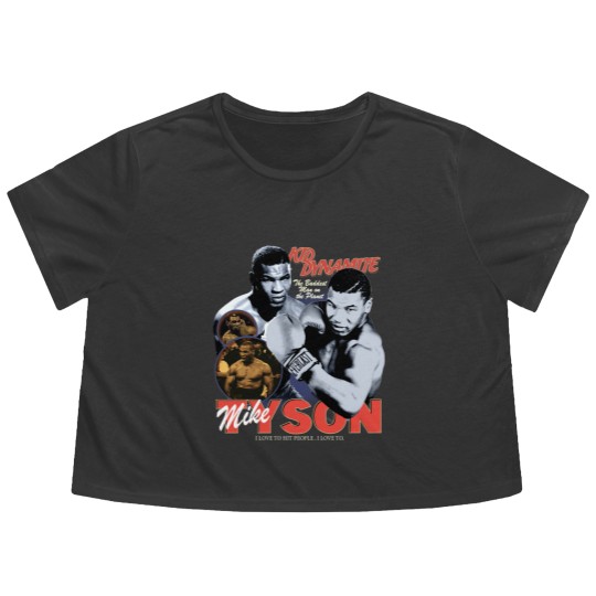 Discover Mike Tyson Vintage Kid Dynamite Bootleg Style Flowy Cropped Tees