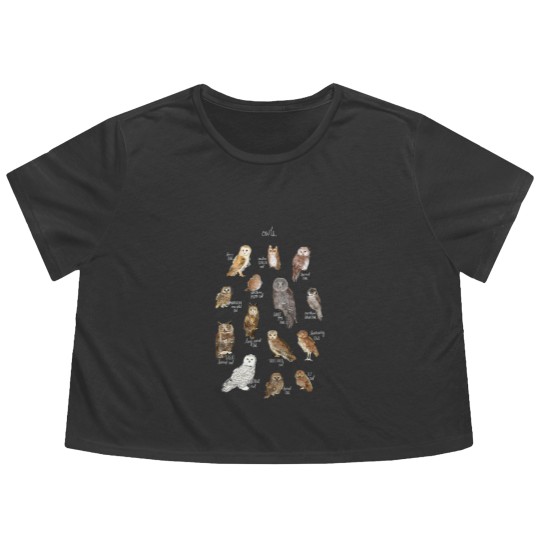 Discover Owls Flowy Cropped Tees
