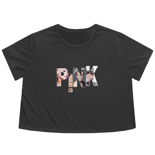 Discover Pink Singer  2024 Tour Flowy Cropped Tees