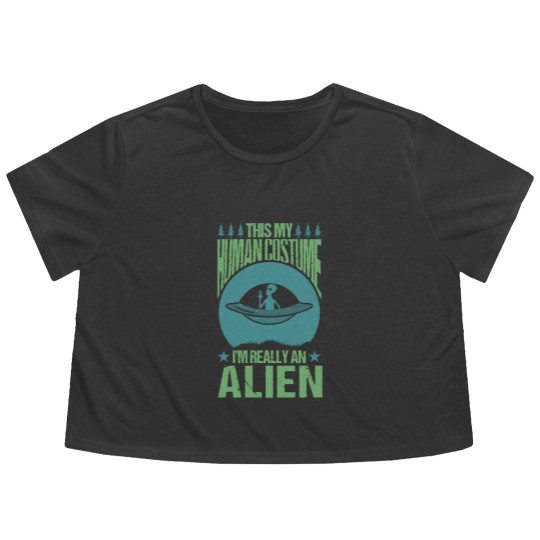 Discover Alien Alien Flowy Cropped Tees