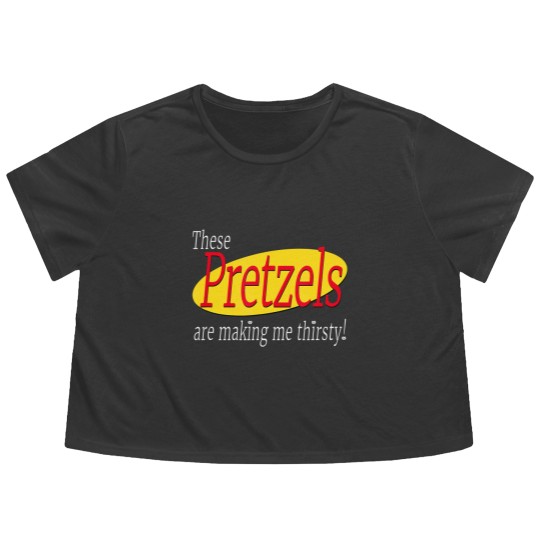 Discover these pretzels are making me thirsty Flowy Cropped Tees