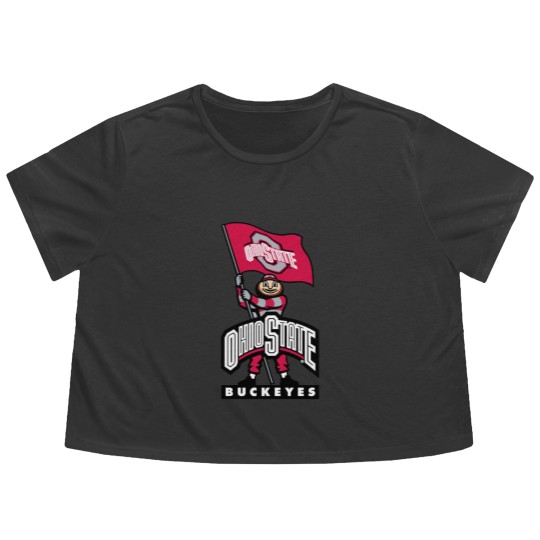 Discover Buckeyes Mascot Flowy Cropped Tees