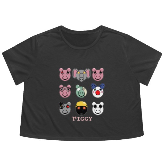 Discover thinknoodles piggy piggy Flowy Cropped Tees