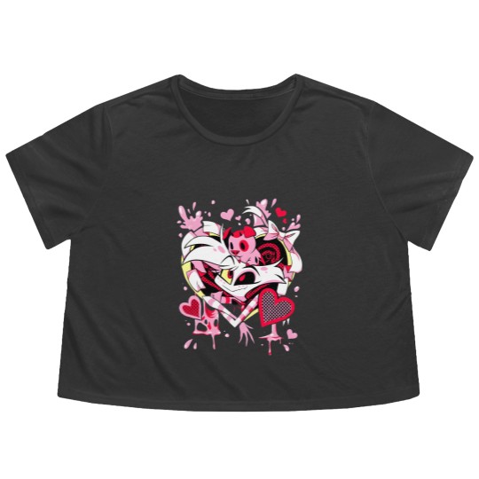 Discover Hazbin Hotel Angel Dust Flowy Cropped Tees