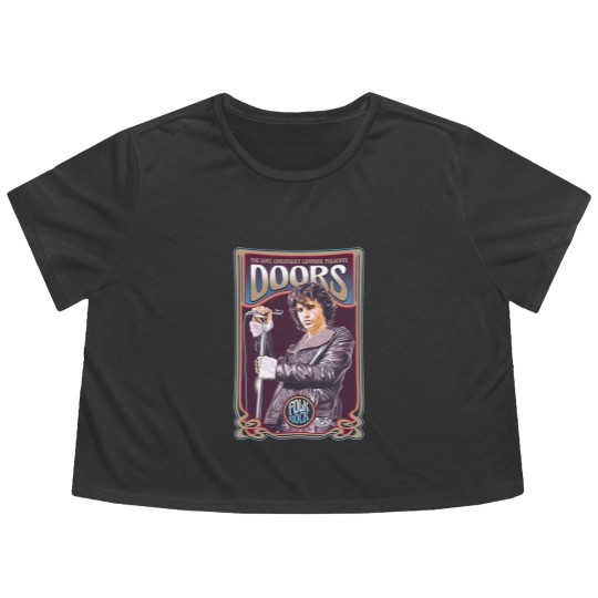 Discover The Doors Flowy Cropped Tees THE DOORS Folk Rock Flowy Cropped Tees