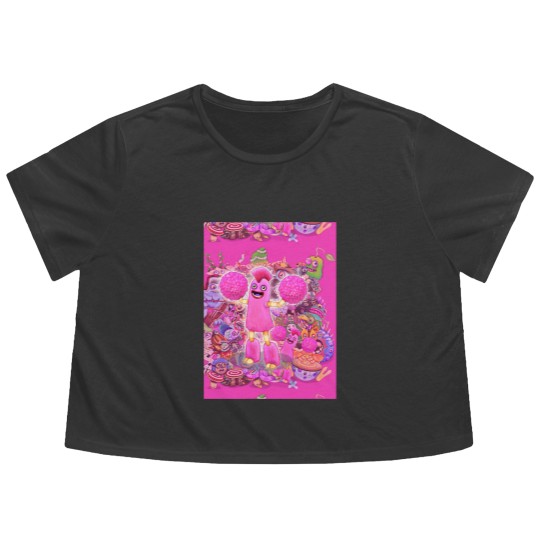 Discover My Singing Monsters characters Pompom Graphic Flowy Cropped Tees