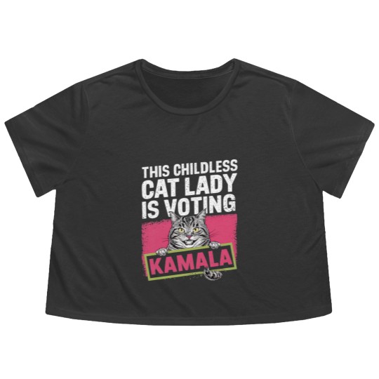 Discover Childless-Cat-Lady - Childless Cat Lady - Flowy Cropped Tees