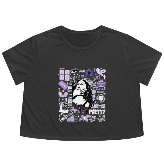 Discover Olivia Rodrigo Guts Flowy Cropped Tees, Guts Tour 2024 Flowy Cropped Tees