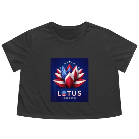 Discover lotus for potus kamala for president 2024 Flowy Cropped Tees