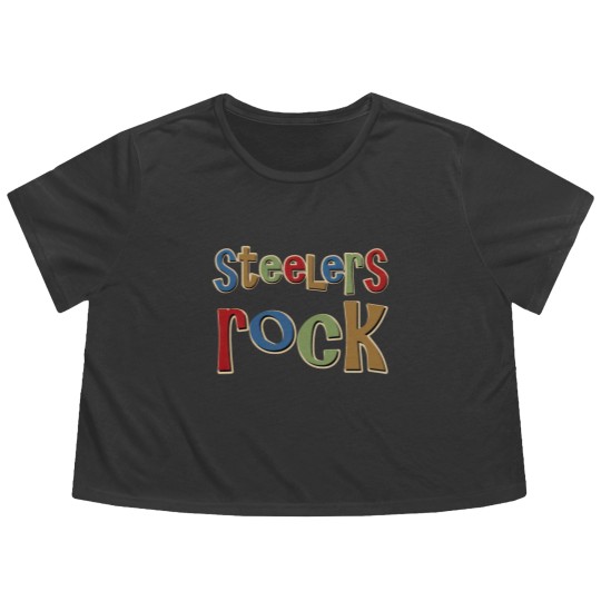 Discover Steeler Rock Flowy Cropped Tees