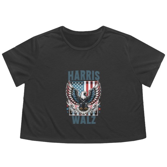 Discover Harris Walz Flowy Cropped Tees, Kamala Harris Walz 2024 Flowy Cropped Tees, Madam President Flowy Cropped Tees