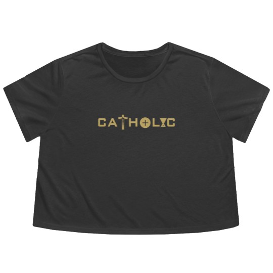 Discover Catholic in Gold - Catholic - Flowy Cropped Tees