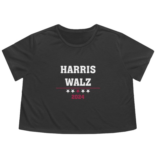 Discover Kamala Harris Tim Walz 2024 ,Democrat VP Vice President USA Election Flowy Cropped Tees