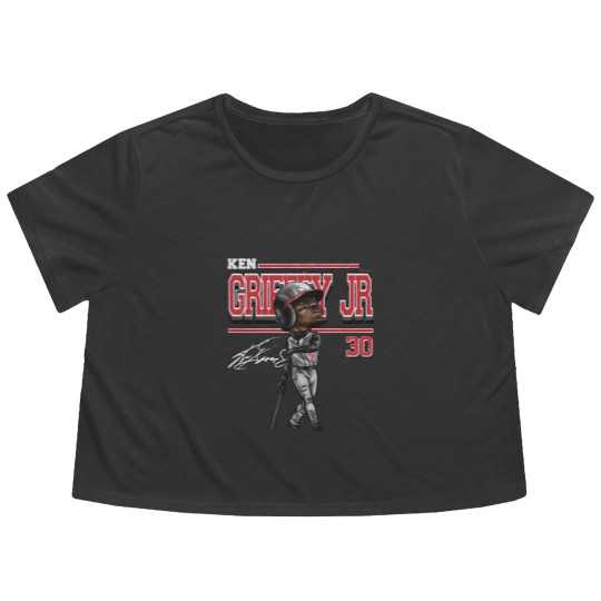 Discover Ken Griffey Jr. Cartoon - Ken Griffey Jr - Flowy Cropped Tees