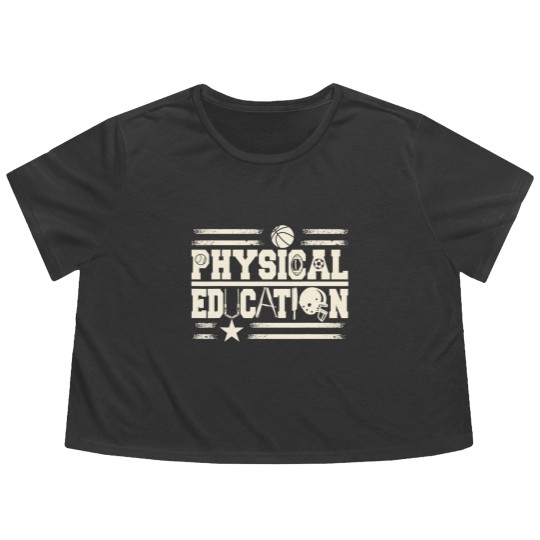 Discover Physical Education Teacher Flowy Cropped Tees
