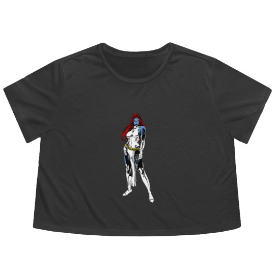 Discover Mystique Sticker.png Flowy Cropped Tees