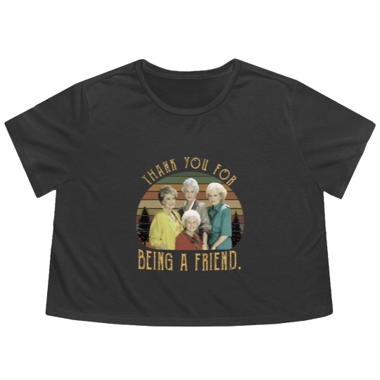 Discover The Stay Golden Thank You For Being A Friend 80s Vintage Sunset Flowy Cropped Tees