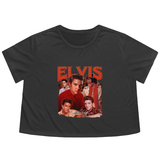 Discover Elvis Presley Music Flowy Cropped Tees, Elvis Presley Vintage Retro, Elvis Presley Singer 2023 Gift