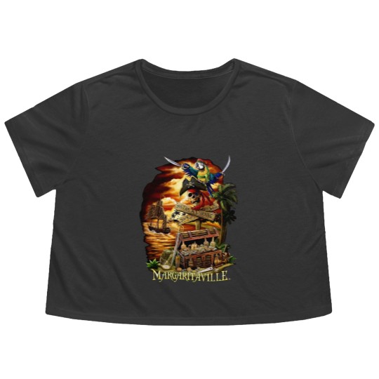 Discover jimmy buffet art Flowy Cropped Tees