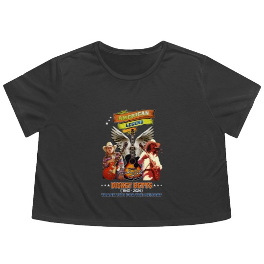 Discover American Legend Dickey Betts Flowy Cropped Tees, Dickey Betts 1943-2024 Flowy Cropped Tees