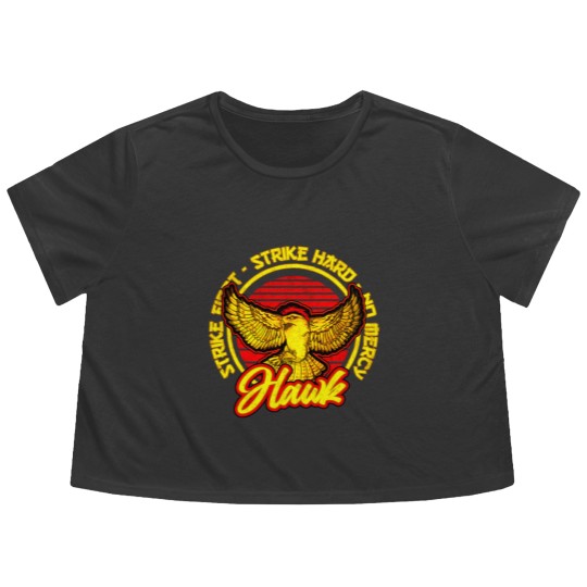 Discover Cobra Kai Hawk | Dojo student karate gift idea Flowy Cropped Tees