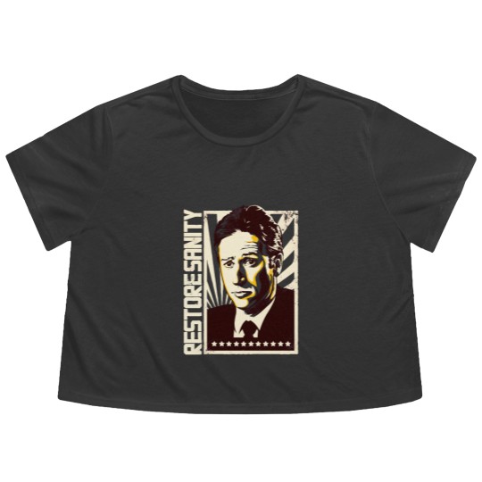 Discover Restore Sanity - Jon Stewart - Flowy Cropped Tees