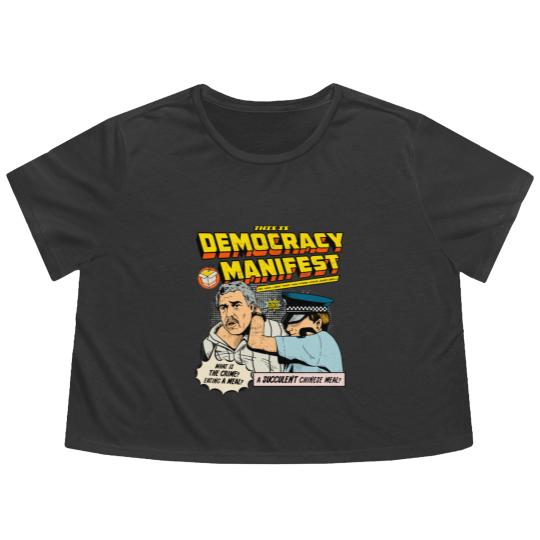 Discover This Is Democracy Manifest Iconic Flowy Cropped Tees | I See You Know Your Judo Well