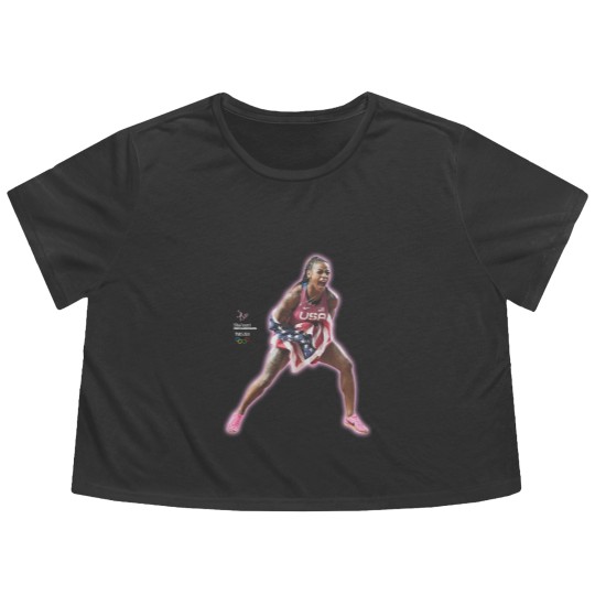 Discover Vtg inspired Sha'Carri Richardson 2024 Paris Olympics Flowy Cropped Tees Flowy Cropped Tees
