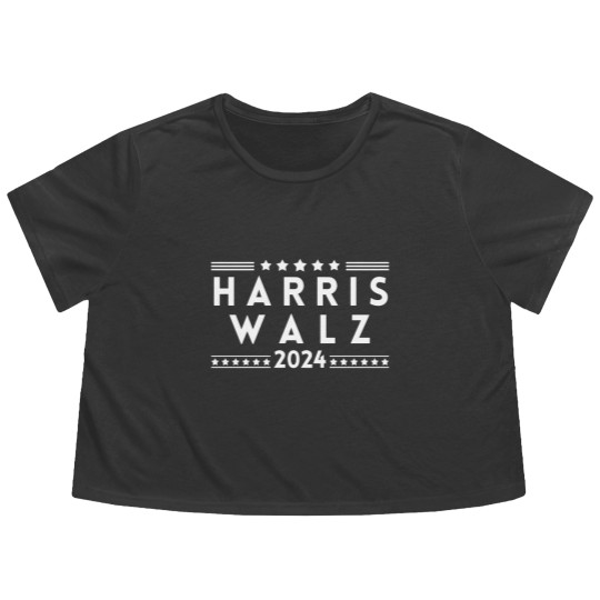 Discover Harris Walz 2024 | Kamala Harris Tim Walz Flowy Cropped Tees