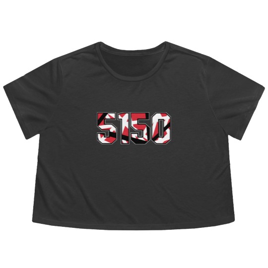 Discover 5150 E  V  H Guitar Inspired Illustration Flowy Cropped Tees