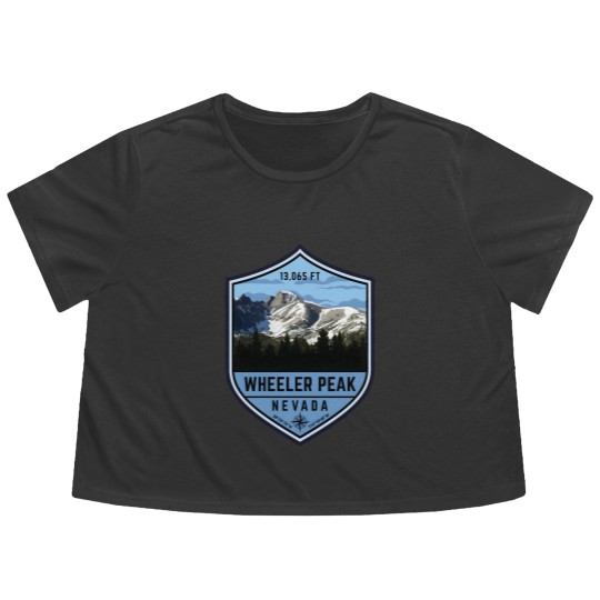 Discover Wheeler Peak In Nevada Flowy Cropped Tees