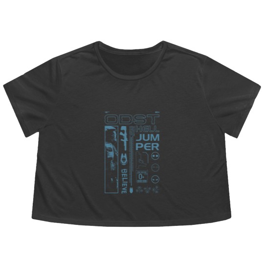 Discover Halo 3 ODST Aesthetic Flowy Cropped Tees