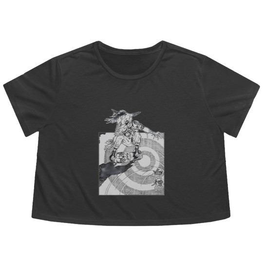 Discover Pushead Jishin Flowy Cropped Tees