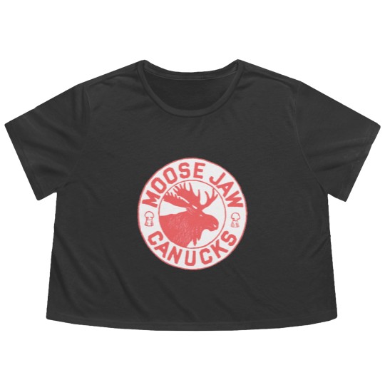 Discover Moose Jaw Canucks Hockey Flowy Cropped Tees