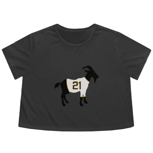 Discover Roberto Clemente Goat Flowy Cropped Tees