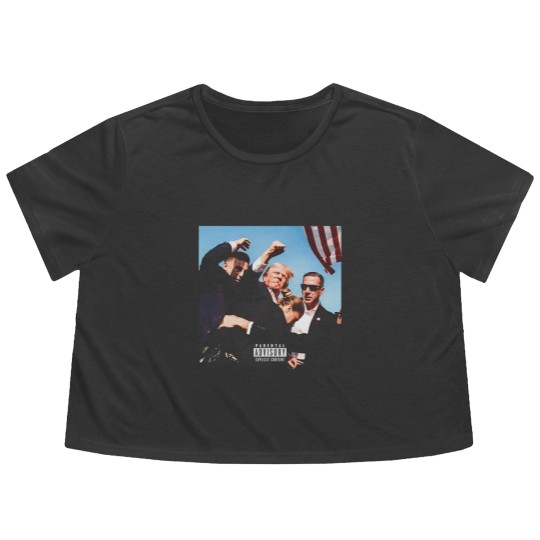 Discover TRUMP Album Cover Shooting Flowy Cropped Tees