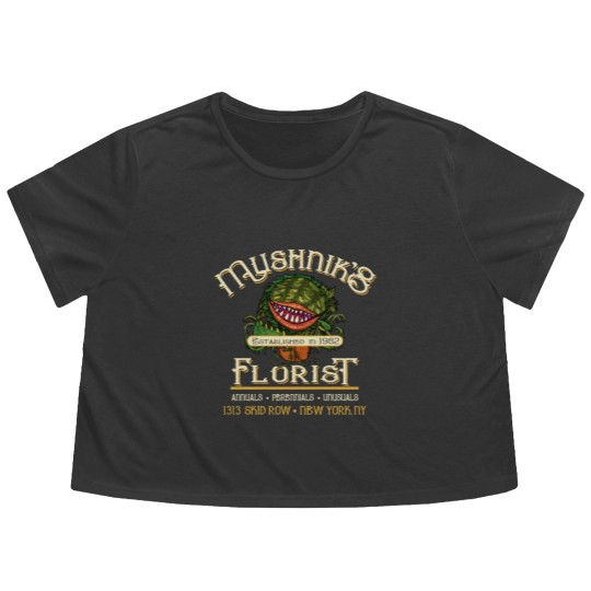 Discover Mushnik's Florist Seymour Worn Flowy Cropped Tees