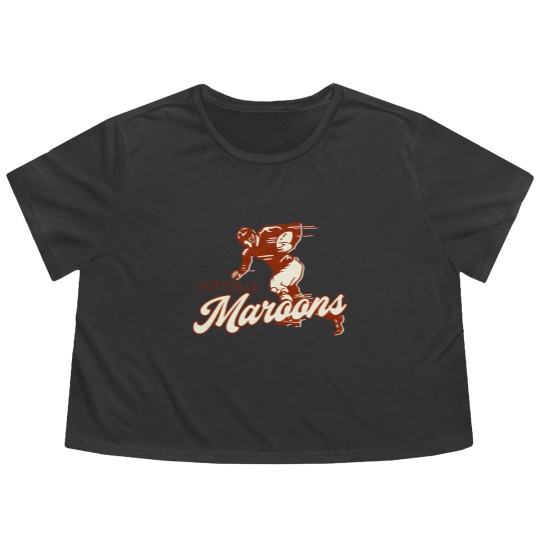 Discover Defunct Pottsville Maroons Football Team Flowy Cropped Tees Flowy Cropped Tees