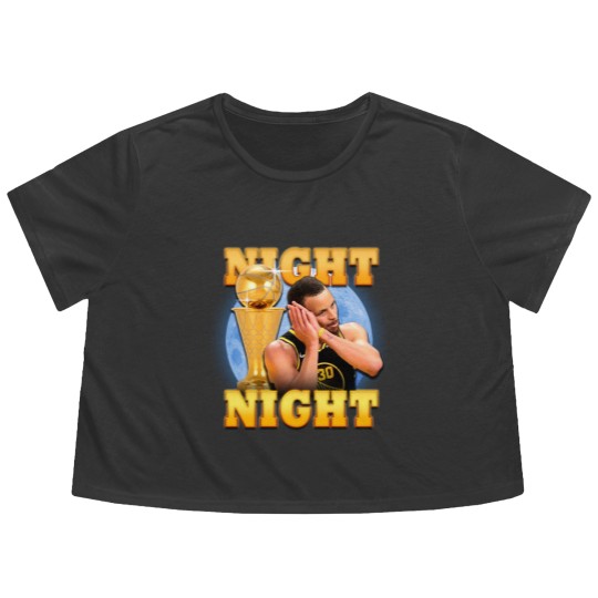 Discover Night Night Curry Flowy Cropped Tees