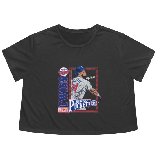 Discover 1992 Kirby Puckett Twins Flowy Cropped Tees