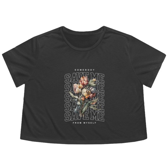 Discover Somebody Save Me From Myself Jelly Roll Flowy Cropped Tees,  Western Graphic