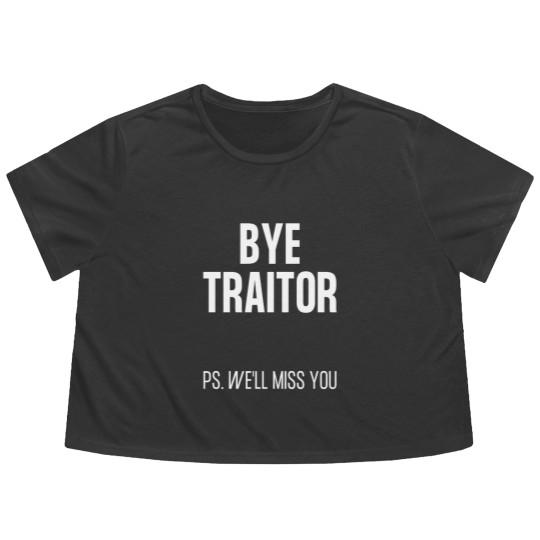 Discover BYE TRAITOR Funny New Job Coworker Leaving Good Luck Congrats Banter Office Jokes Flowy Cropped Tees