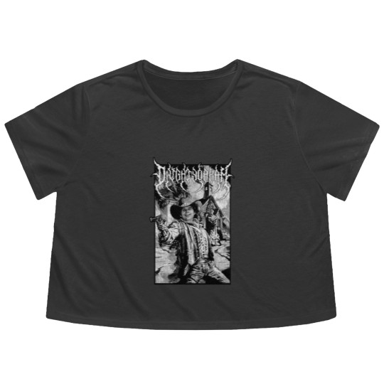 Discover Dwight Yoakam Gunslinger Black Metal Flowy Cropped Tees