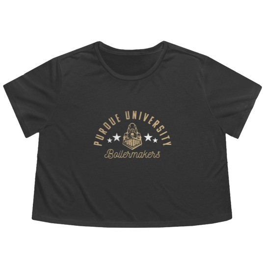 Discover purdue university boilermakers logo Flowy Cropped Tees