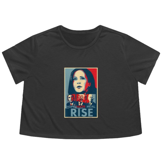 Discover Hope Hate Heal Rise - Flowy Cropped Tees