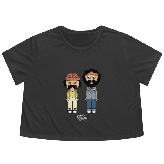 Discover cheech chong toon style full bodies with classic logo t Flowy Cropped Tees