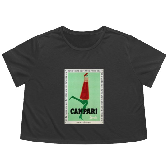 Discover Campari Soda Flowy Cropped Tees