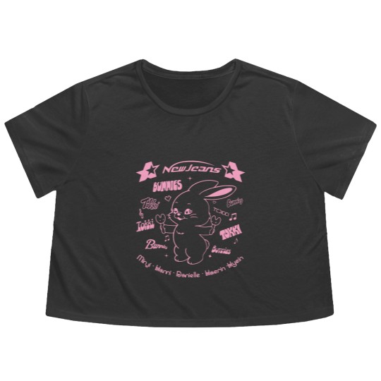 Discover NewJeans Kpop Flowy Cropped Tees, NewJeans Merch, NewJeans Flowy Cropped Tees