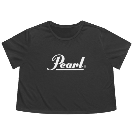 Discover Pearl Drum Logo Flowy Cropped Tees